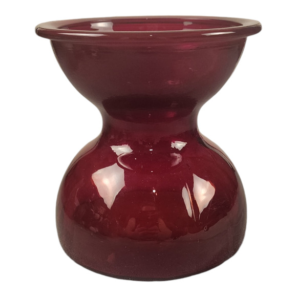 Vintage Beautiful Ruby Red Glass Spittoon Circa 1800s Antique Pressed Glass - Picture 1 of 5